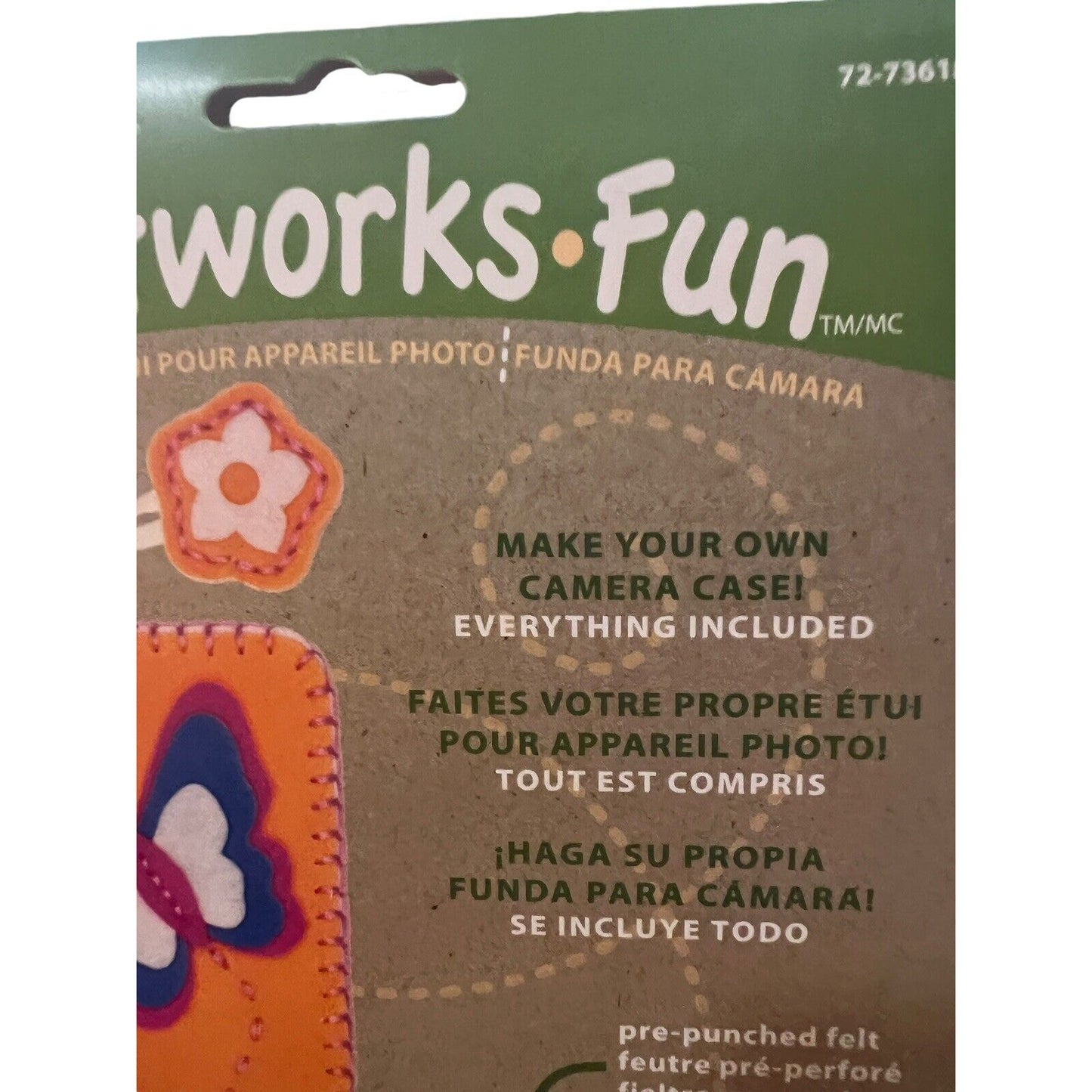 Dimensions Feltwork Fun Phone Case Cover Felt Embroidery Kit Kid Craft Butterfly