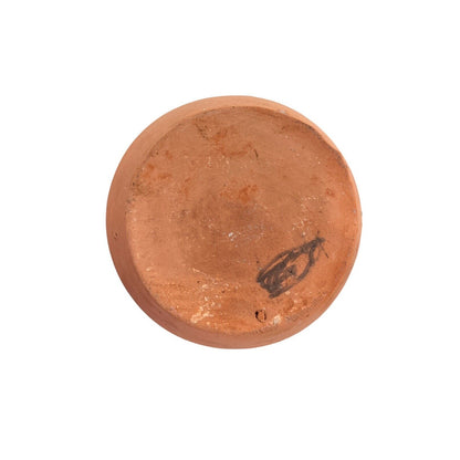 Vintage Terra Cotta Pumpkin Candle Holder Williamsburg Pottery Rare