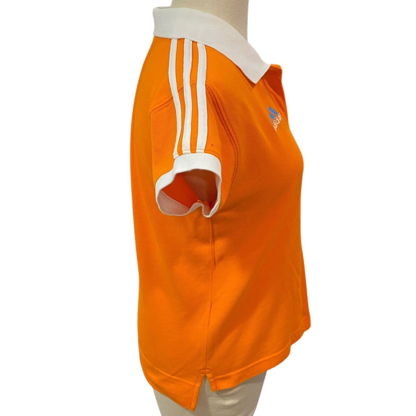 Vintage Tennessee Volunteers Lady Vols Polo Shirt White Orange Adidas Sz Medium