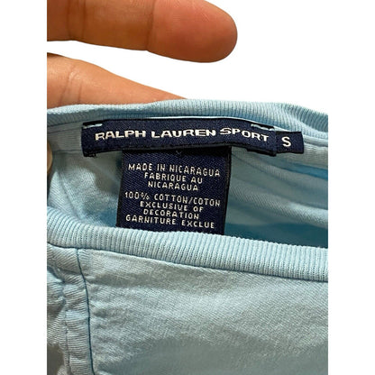 Size Small Ralph Lauren Sport Blue T-Shirt Blouse Tee