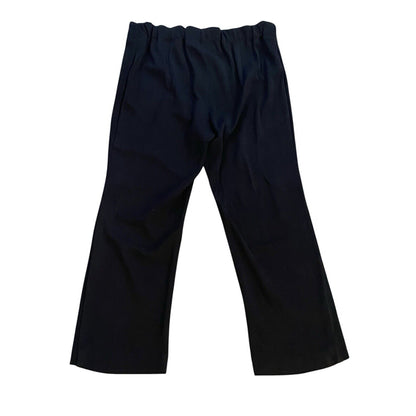 Misook 16 Straight Leg Black Knit Pants Trousers Button Zip