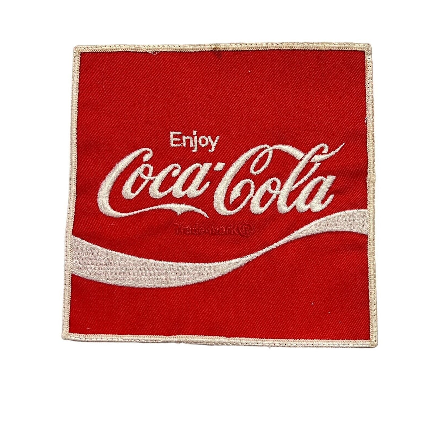 Vintage Coca Cola Coke 6" Jacket Patch Embroidered Square Spot