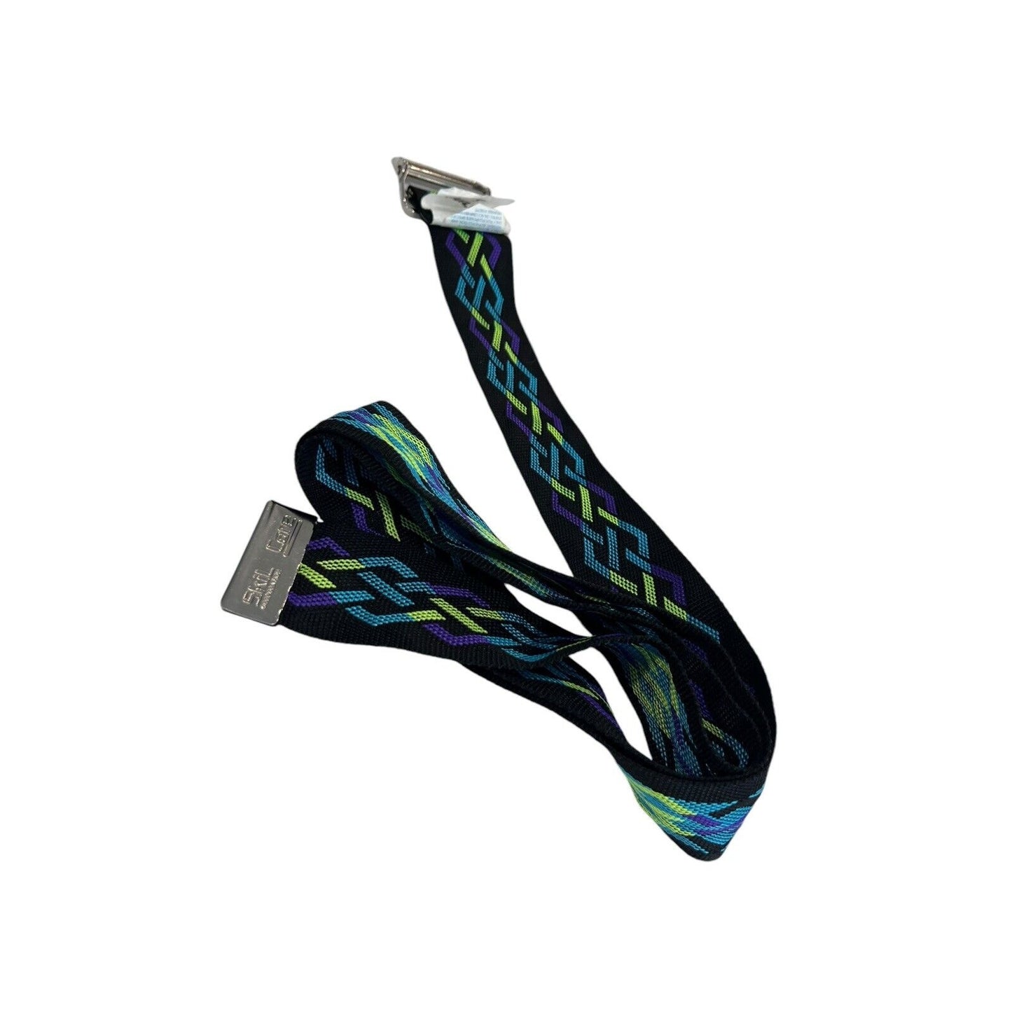 Skil-Care Geo Pattern Gait Belt 60 Inch Length Made In USA Green Weave Nylon