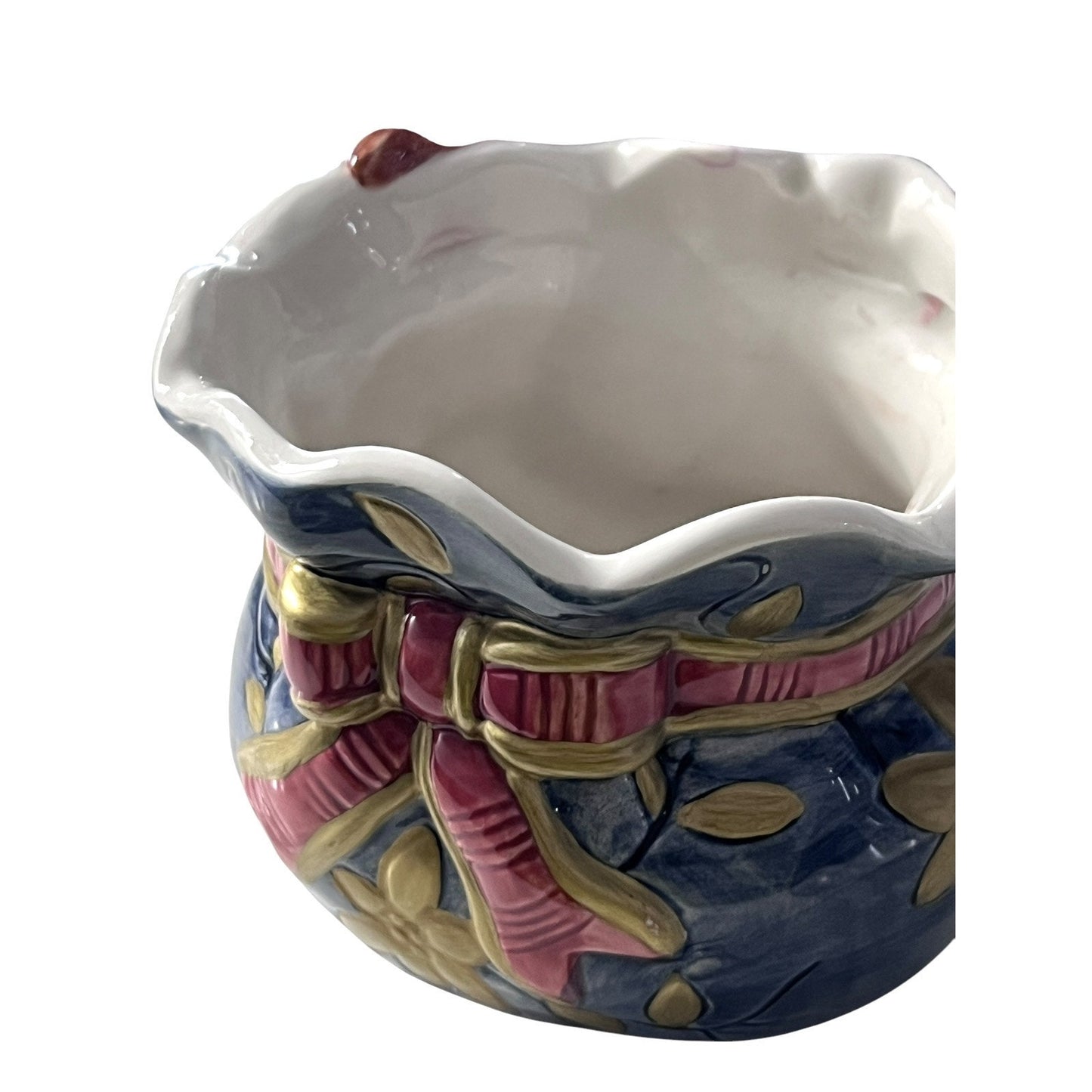 Fitz and Floyd Santa Claus St Nick Home Fragrance Ceramic Candle Holder Holiday