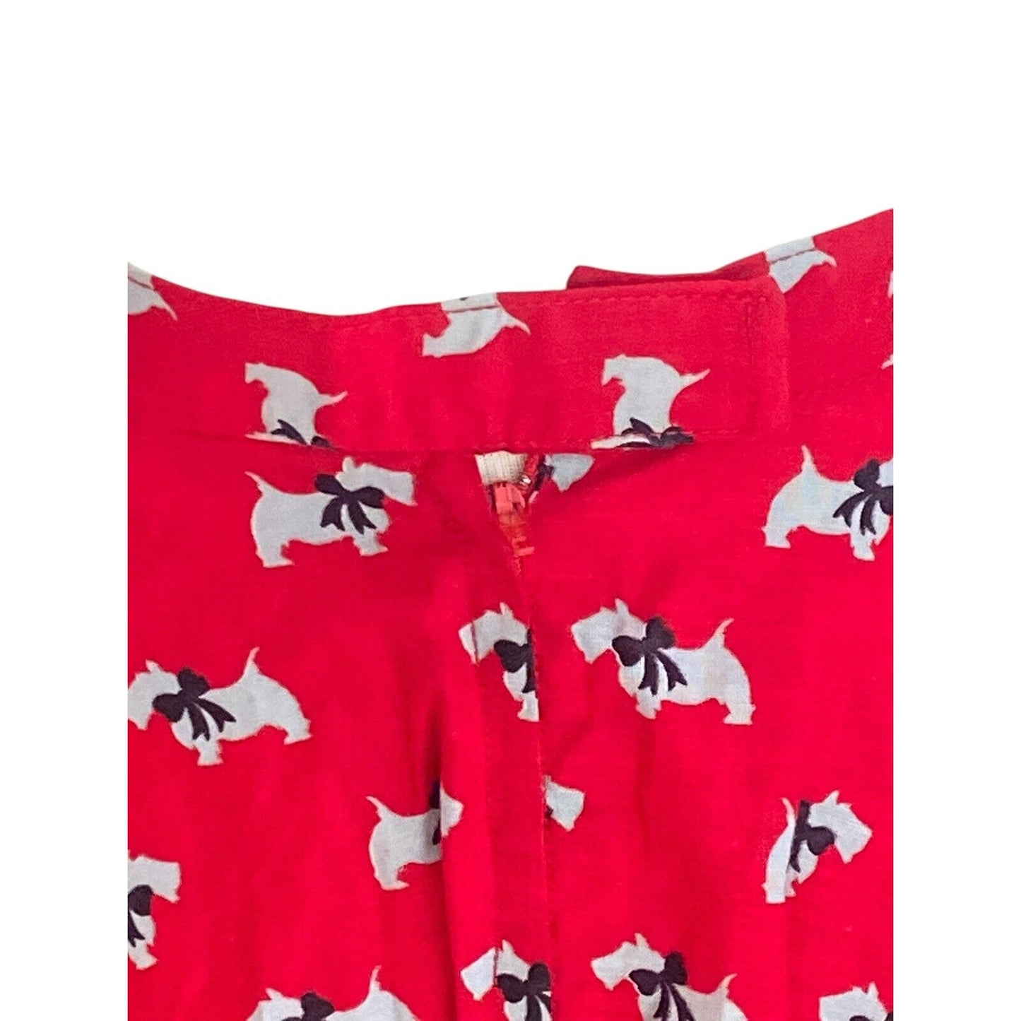 Vintage 80s Scotty Dog Red Circle Skirt Handmade Party Costume