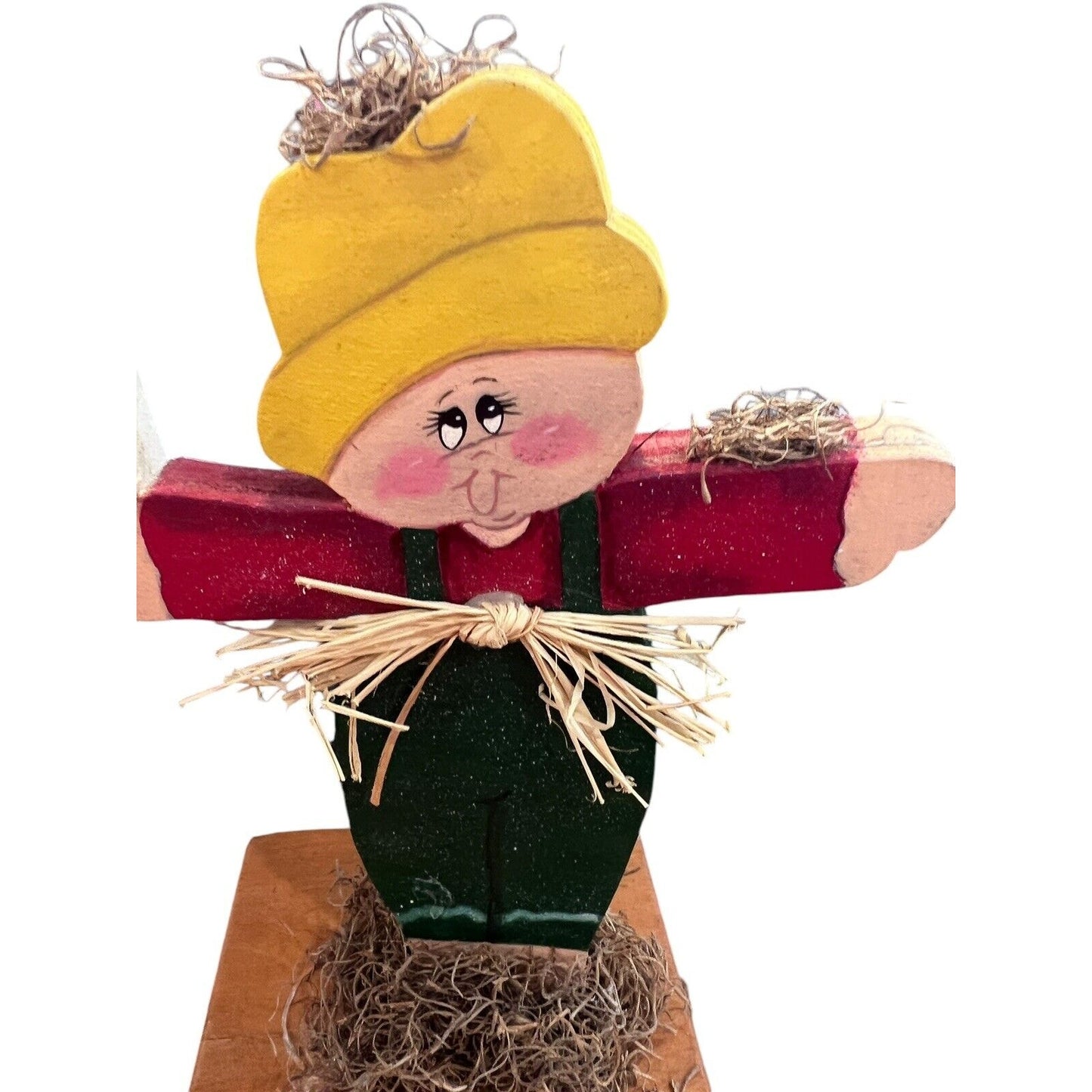 Fall Decor Hand Painted Wooden Scarecrow No Crows Allowed Sign Thanksgiving Farm