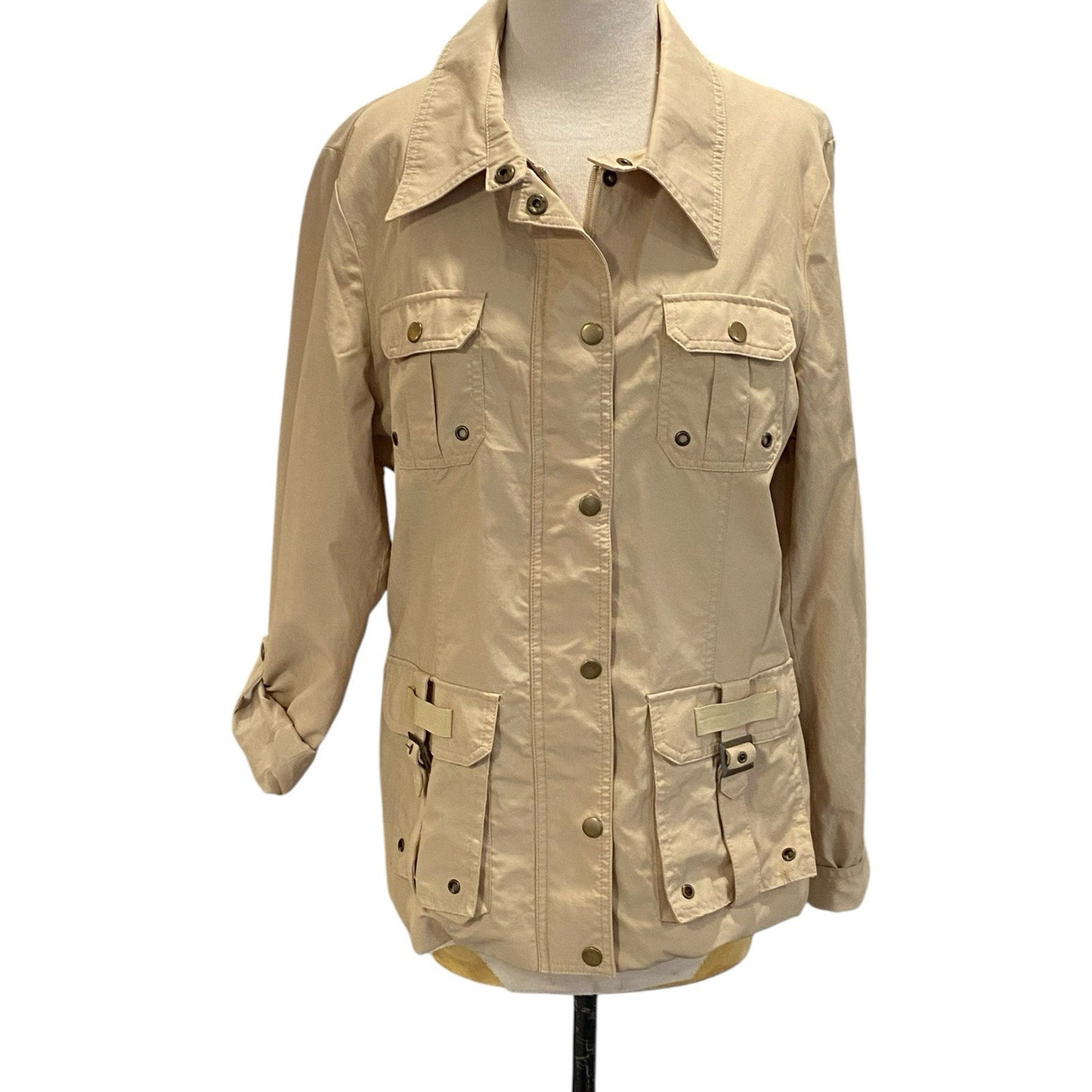 Montana Co. Jacket Size Medium Safari Tan Twill 4 Pocket Gorpcore Adventure