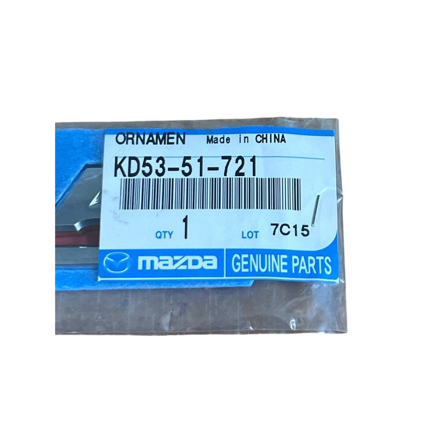 MAZDA CX-5 REAR EMBLEM NEW OEM KD53-51-721. 2013-2016