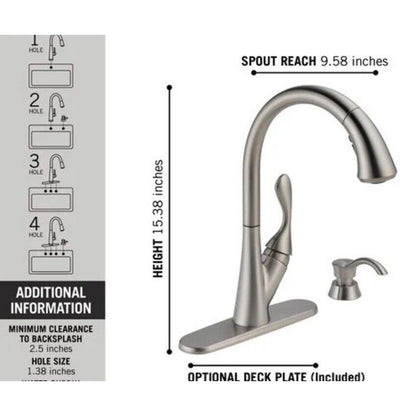 Delta Ashton Pull-Down Faucet Stainless Steal Model 19922Z-SSSD-DST NEW