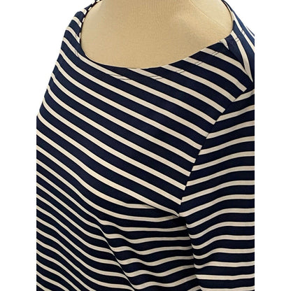 Small Vineyard Vines Sankaty Boatneck Striped Navy White Performance Fabric