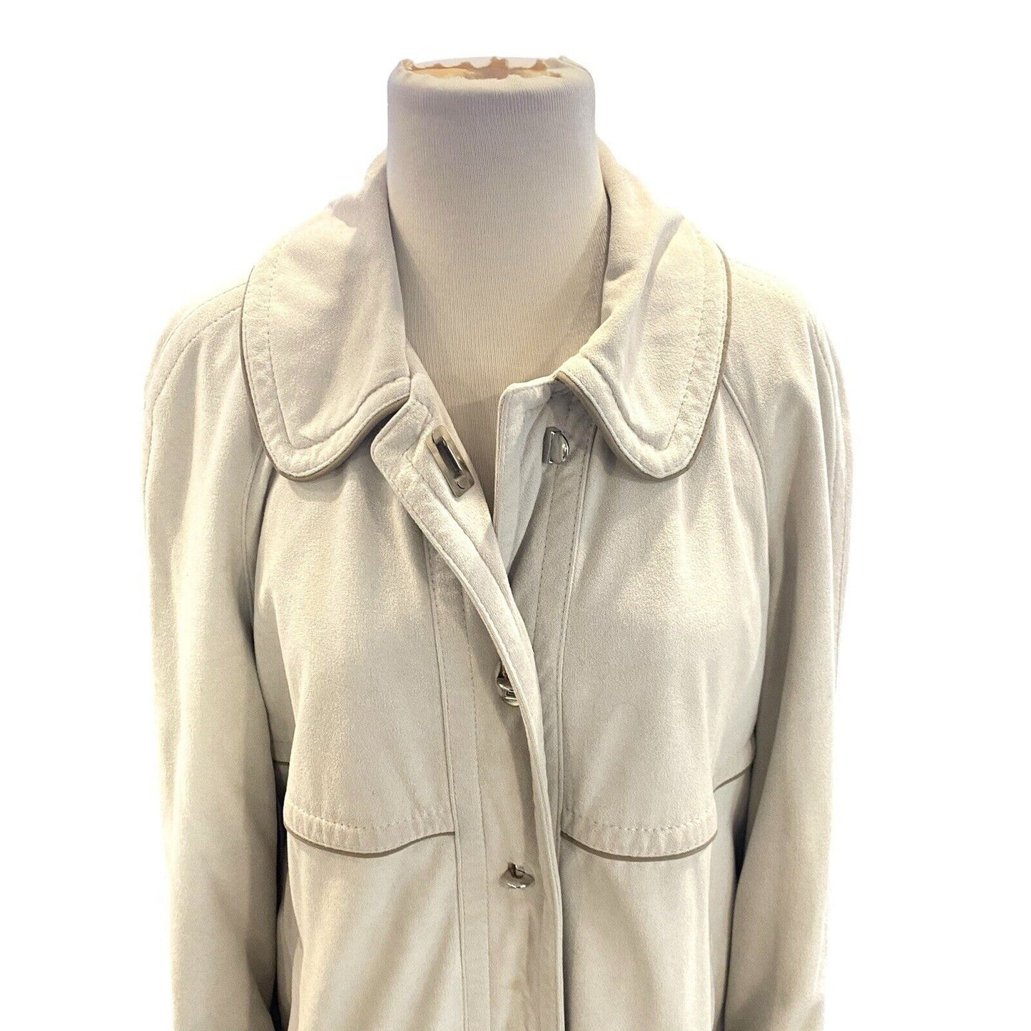 Vintage Forecaster Of Boston Coat Womens 11/12 Cream Classic Lined Pockets