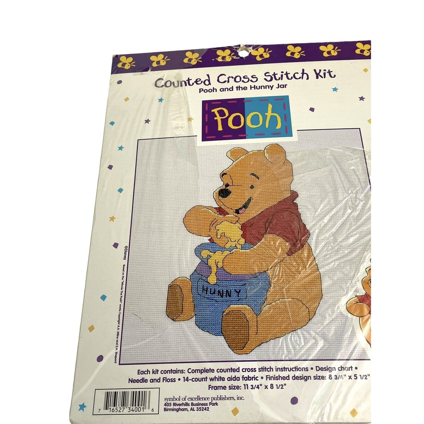 Disney Winnie the Pooh Hunny Honey Pot Counted Cross Stitch Kit 34001