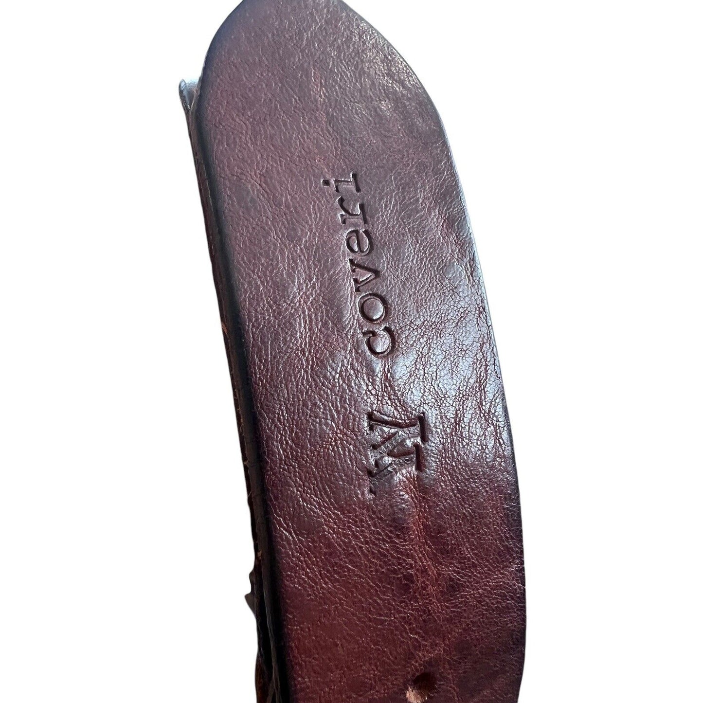 39 YY Coveri Brown Casual Real Leather 1.5” Wide Belt Made in Italy