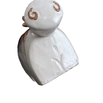 Cow Ceramic Glazed Planter Adorable Unique Brown White