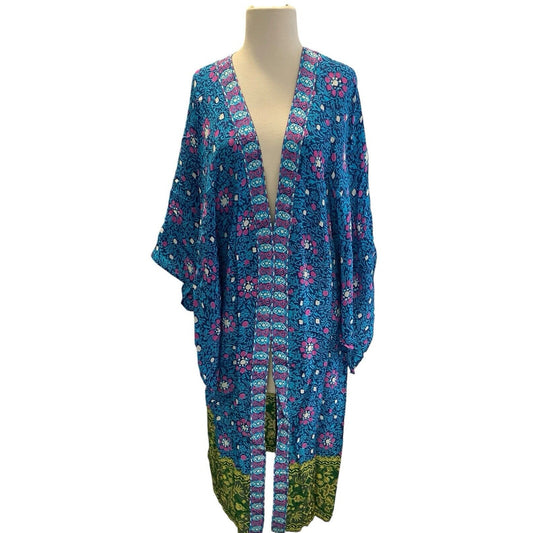 Size XS/S Sundance Catalog Bustling Blooms Kimono Open Cardigan Cardi