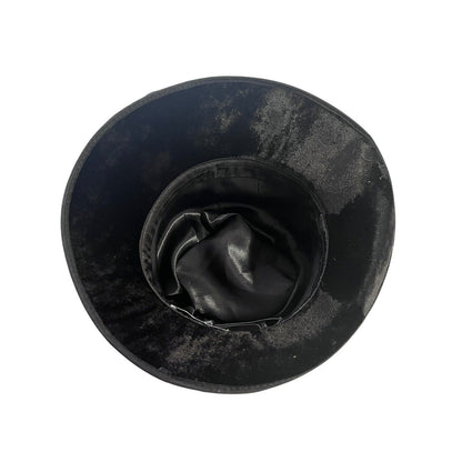 Swan Hat New York Ladies Black Velvet Rhinestone Bow Feathers Costume Regency