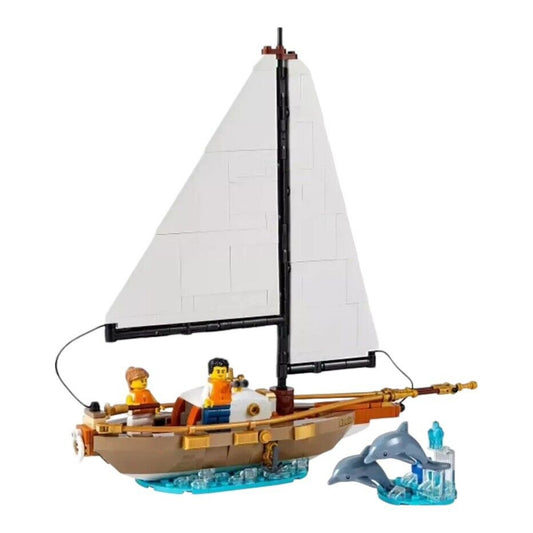 LEGO IDEAS SAILBOAT ADVENTURE SET 40487 Mini Figs Dolphin Boat New Damaged Box