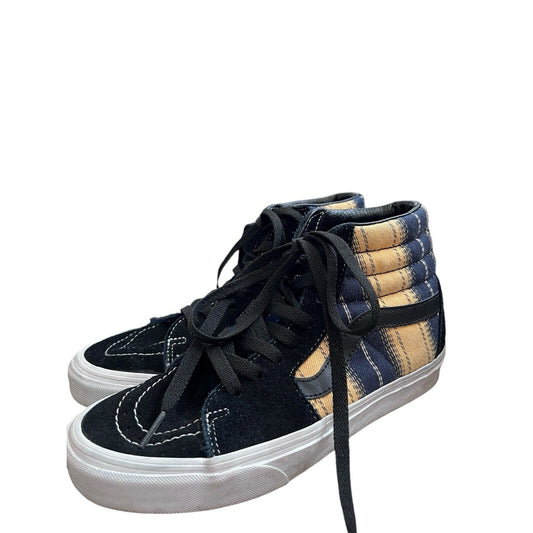VANS SK8-HI (Denim Stripes) Black/True White Size 6.5 Mens 8 Women’s