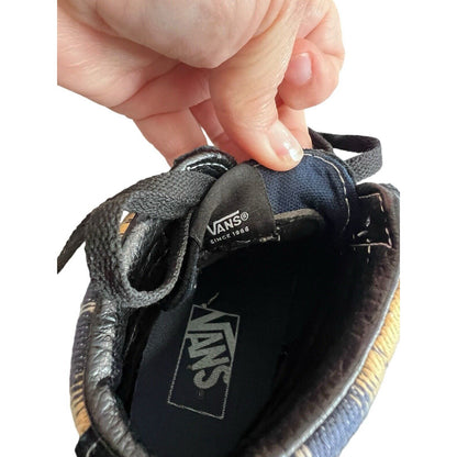 VANS SK8-HI (Denim Stripes) Black/True White Size 6.5 Mens 8 Women’s