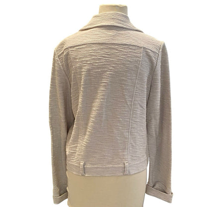 Size Large Anthropologie Allihop Textured Biker Cut Fabric Jacket Women's