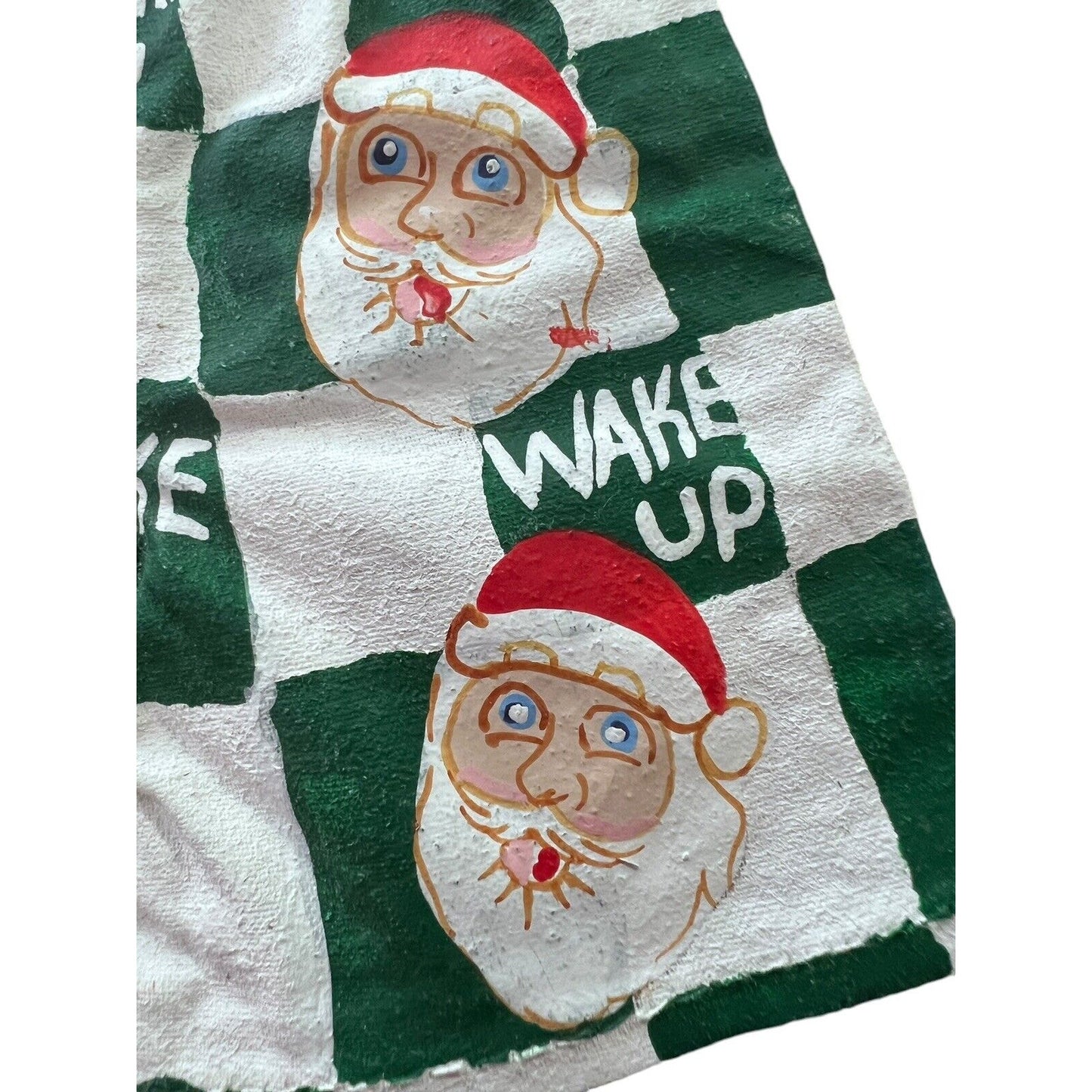 Hand Made Santa Claus Box Underwear Christmas Ornament Holiday Craft Painted