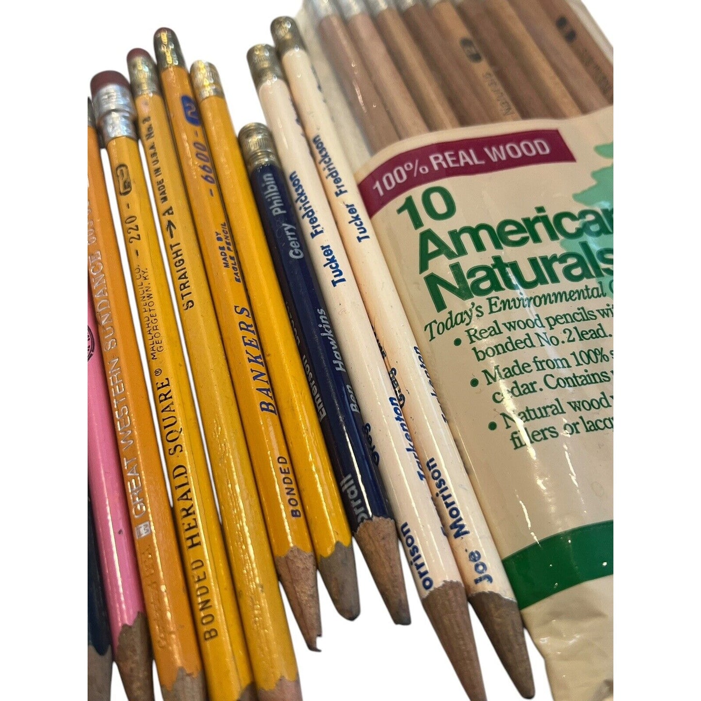 Vintage Pencil Lot of 19 Mallard Eagle Faber General Football Ad Made in USA
