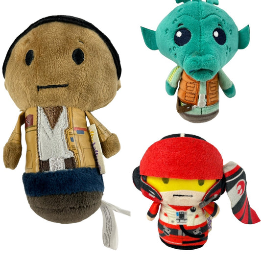 Lot of 3 Hallmark Itty Bittys Disney Star Wars Plush Finn Greedo Poe Dameron