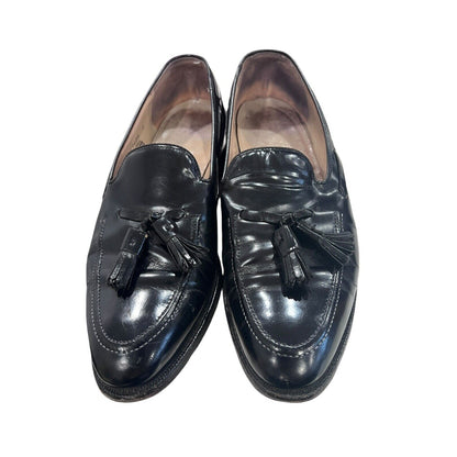 Johnston Murphy Loafers Black Leather Tassel Slip On Shoes Size 8.5M