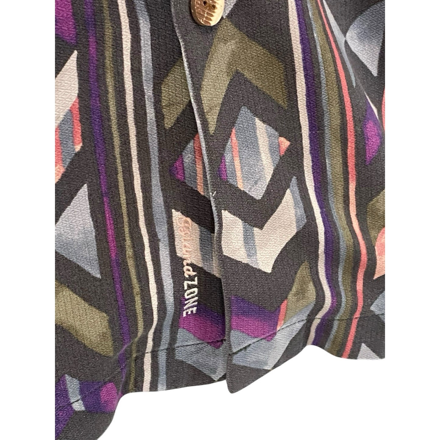 Tommy Bahama Button Up Shirt Mens XL Island Zone Silk Blend Short Sleeve Geometr