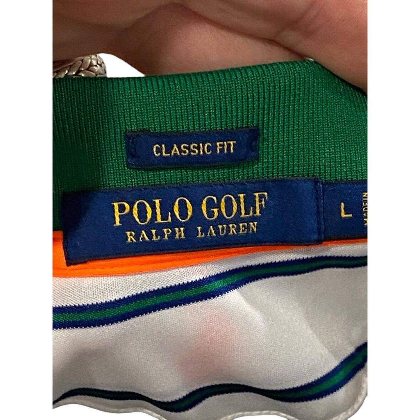 Size L Polo Golf Ralph Lauren Shirt Mens 2017 US. Open Erin Hills Logo Striped