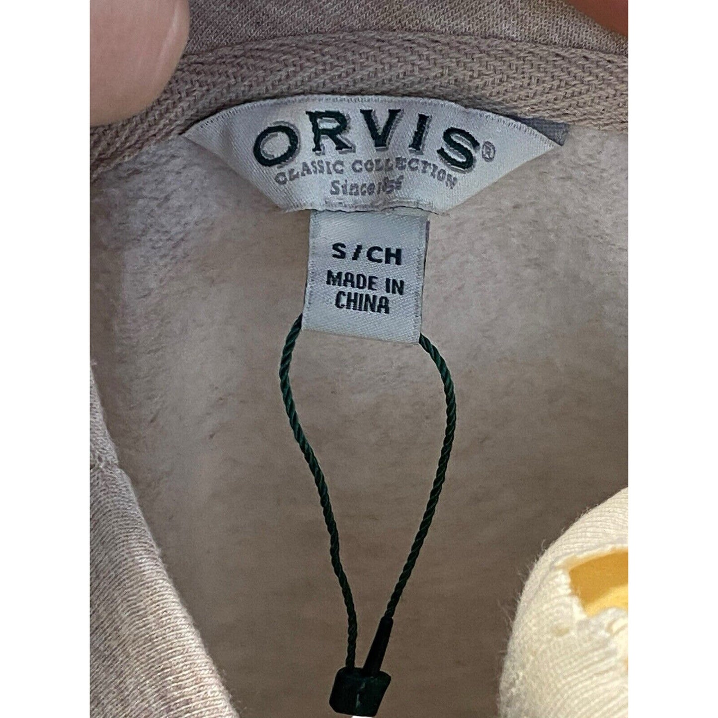 Size Small Orvis Women's Beige Crewneck Cozy Pullover Sweatshirt NWT Long Sleeve