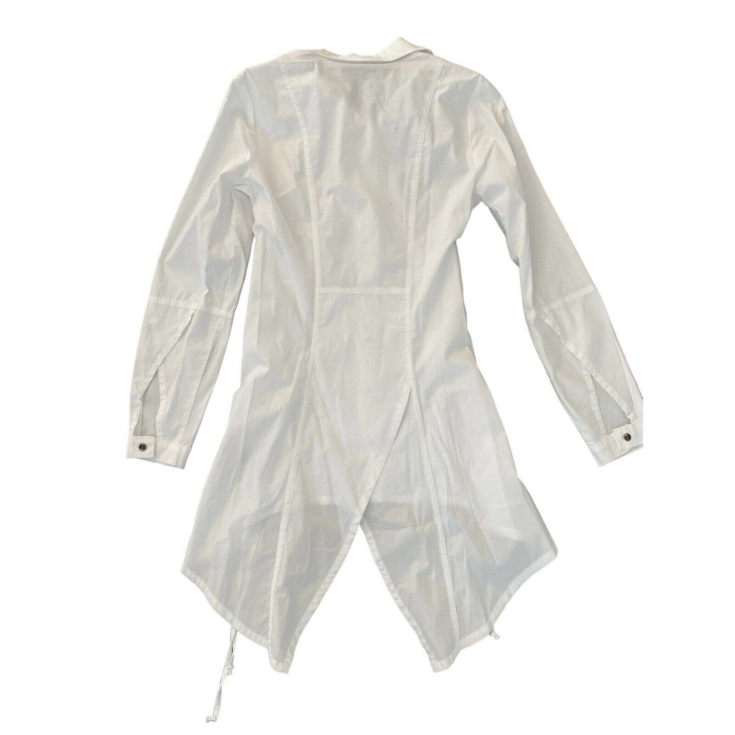 Size XS XCVI White Button Top Shirt White Victorian Steampunk Fitted Medieval