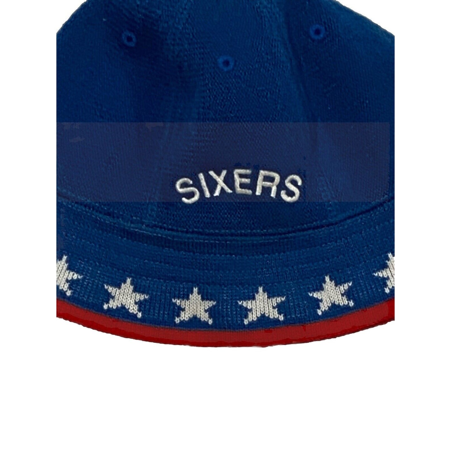 Vintage Nike 76ers Sixers Bucket Hat Red Blue Size M/L Knit Preowned