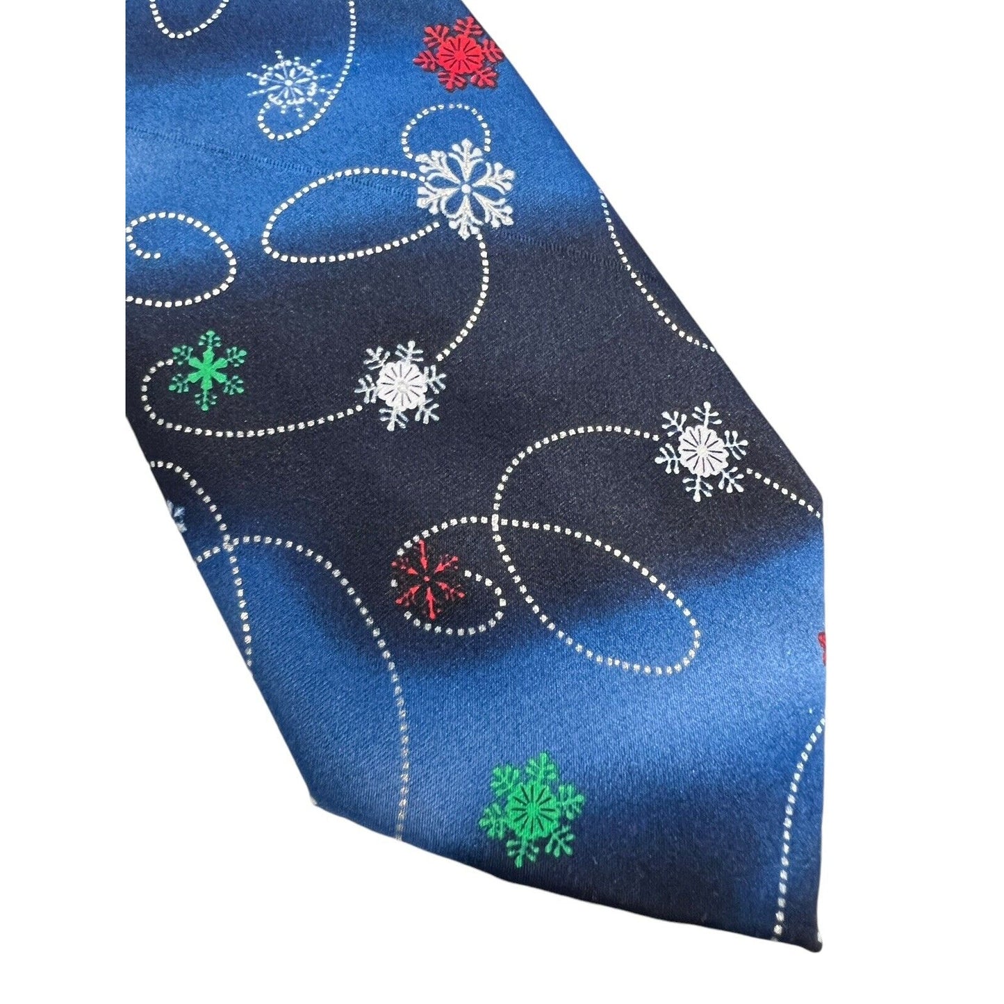 Hallmark Holiday Traditions Christmas Tie Snowflakes Whimsy Novelty Necktie New