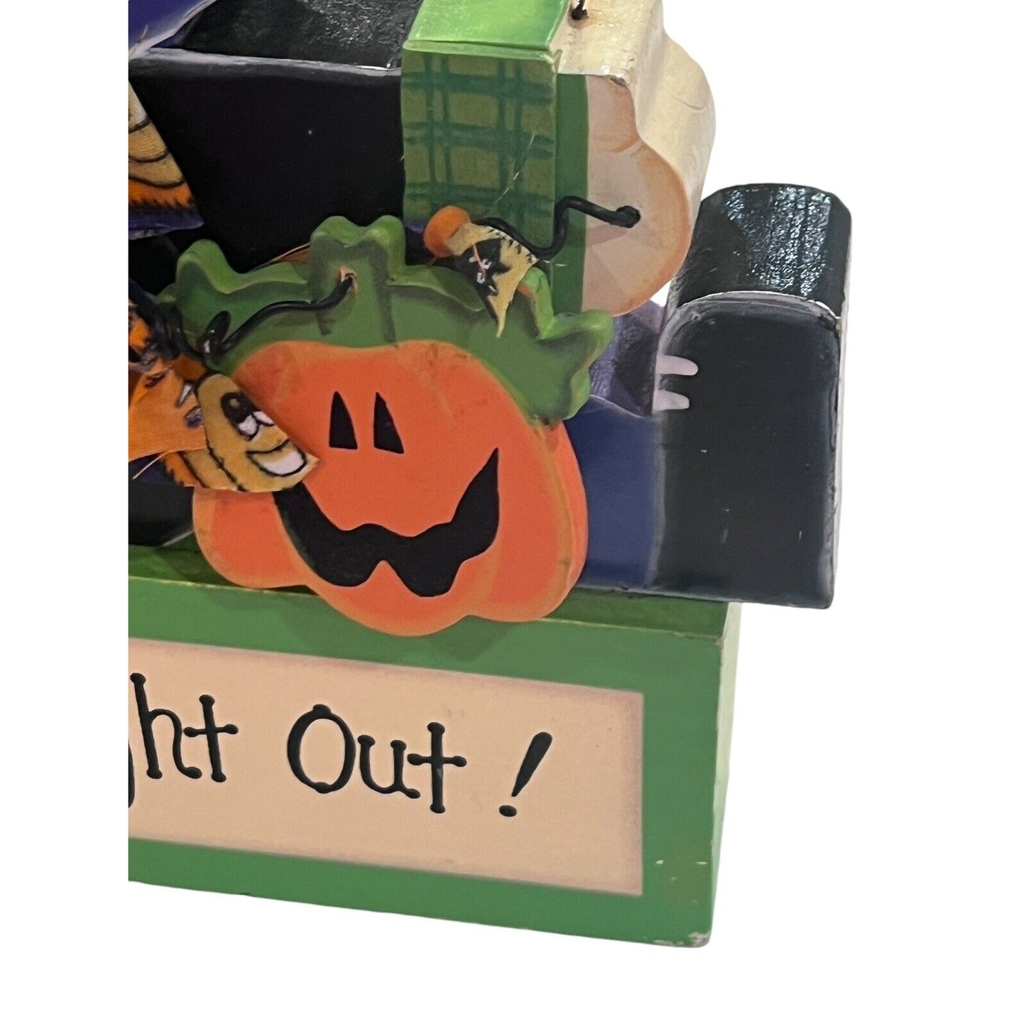 Wooden Autumn Halloween Decor Ghouls Dracula Cute Home Fall Decoration Painted