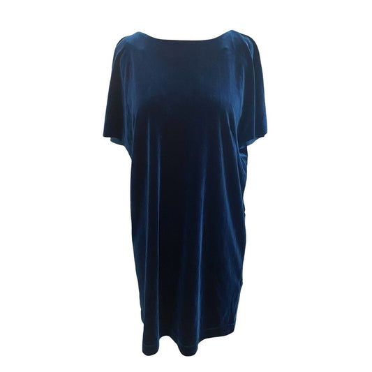 Size Small Womens Teal Velvet Mini Shift Dress NWT Witchy Fairy Felicity & Coco