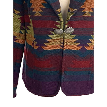 Vintage Coldwater Creek Small Jacket Geometric Southwest Western Aztec Boho