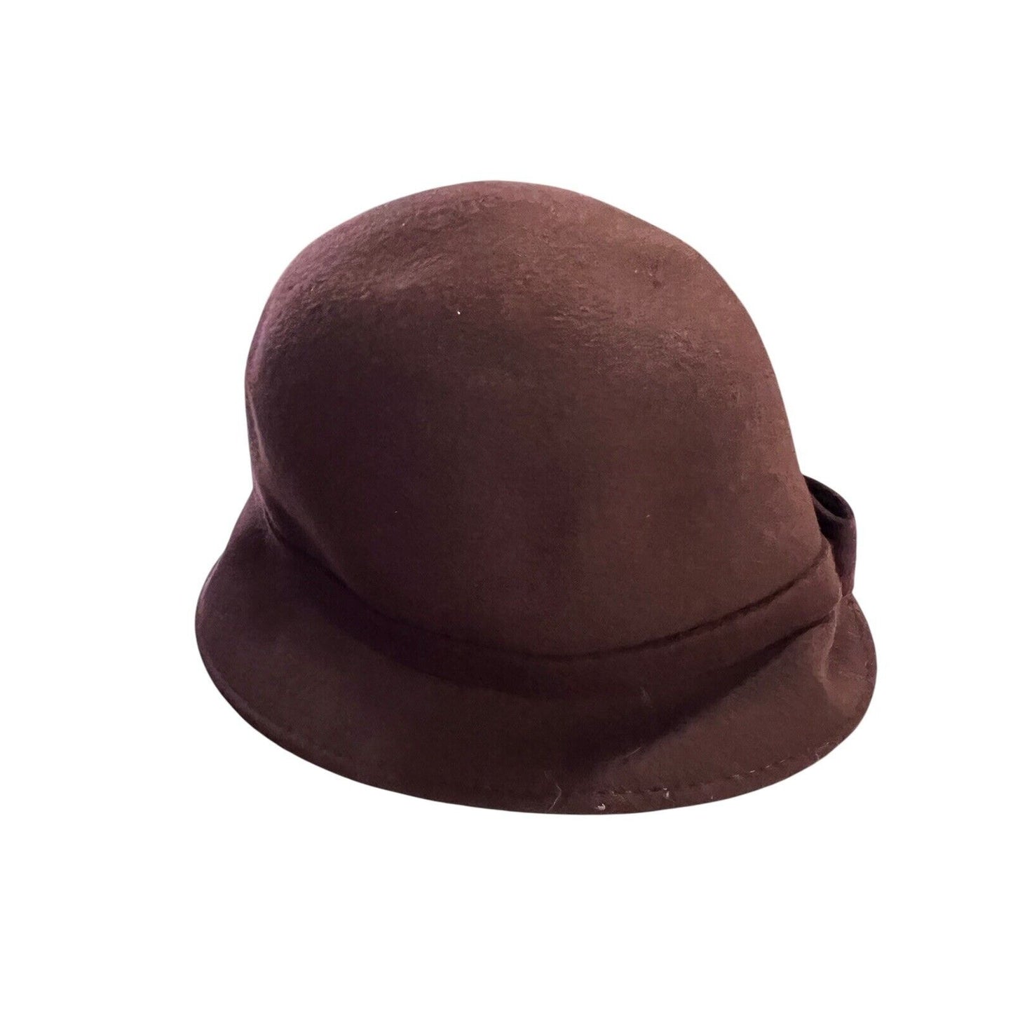 Trixie Brand Brown Women’s 100% Wool Cloche Hat Bow One Size