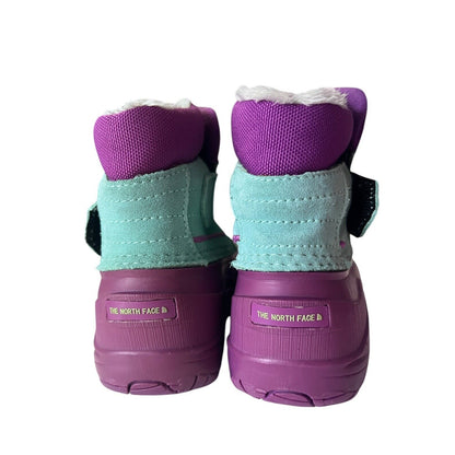 The North Face Toddler Alpenglow Snow Boots Purple Teal Waterproof Size 9