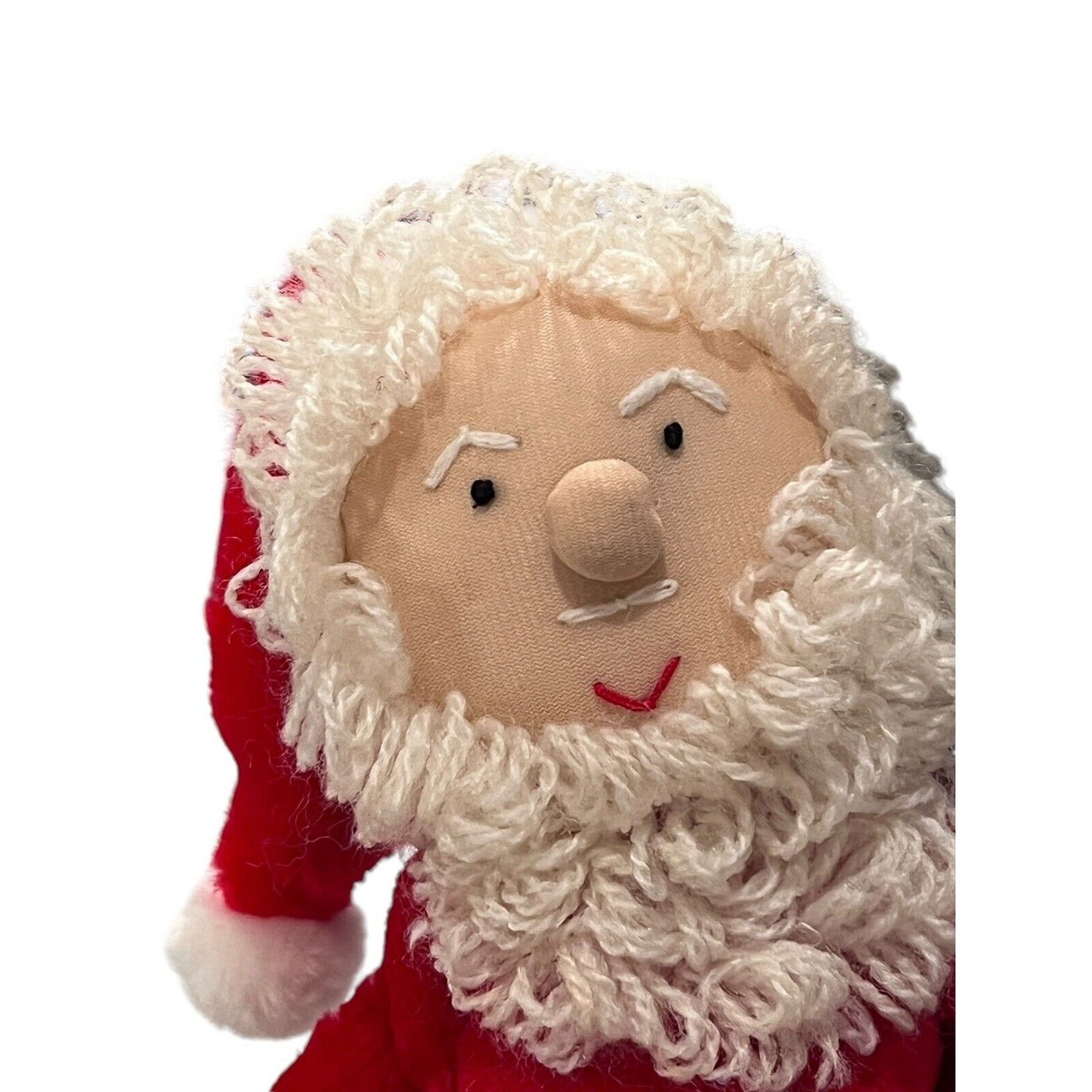 Vintage Santa Claus Plush Doll Yarn Hair Beard Christmas B J Toy Co Pennsylvania