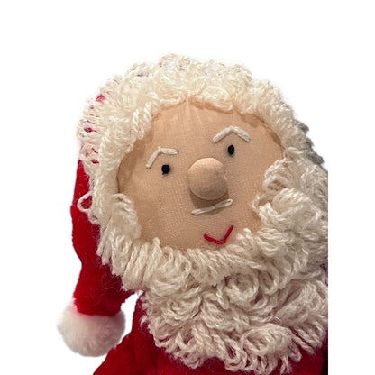 Vintage Santa Claus Plush Doll Yarn Hair Beard Christmas B J Toy Co Pennsylvania