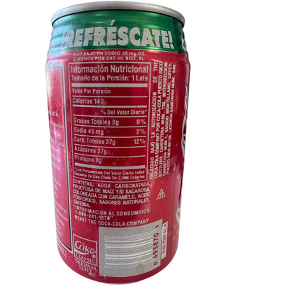 Spanish Santa Coca Cola Can French 1997 Edition Some Fading