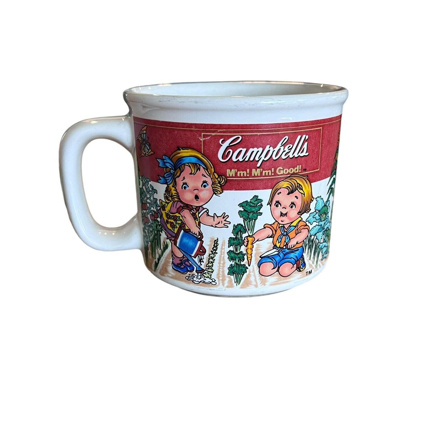 Vintage Campbell’s Soup Mug 14oz By Westwood 1998 ceramic mug kids in garden