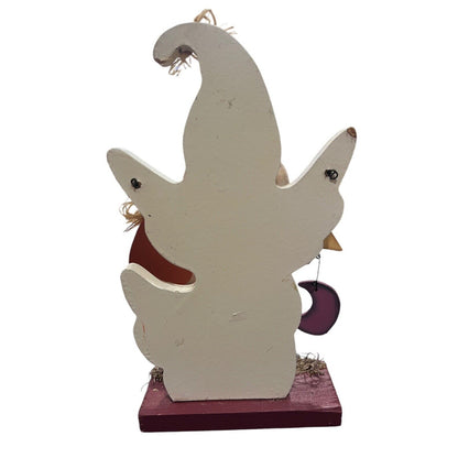 Wooden Ghost Halloween Decor Pumpkin Welcome Table Top Fall Decoration Painted