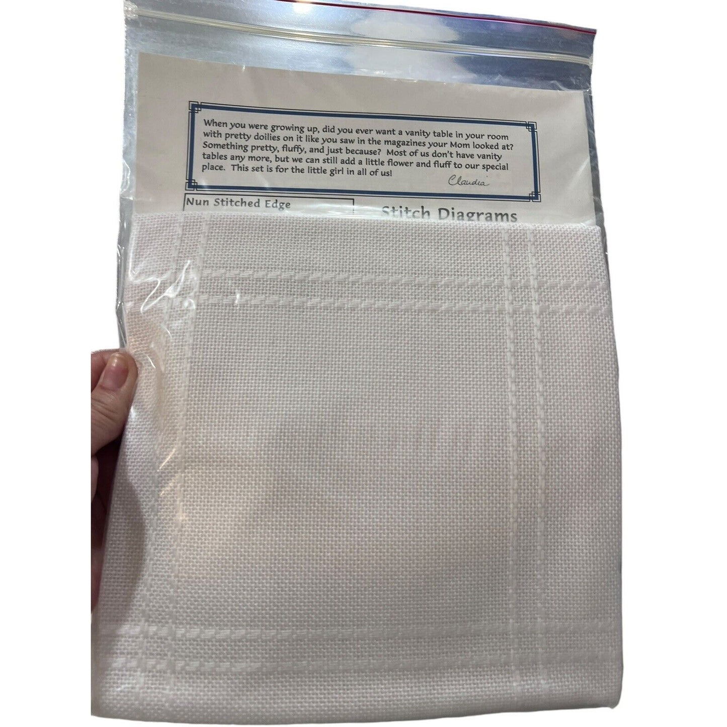 Claudia Dutcher Treat Designs Flowers Bows Table-topper Cross Stitch Kit Doilies