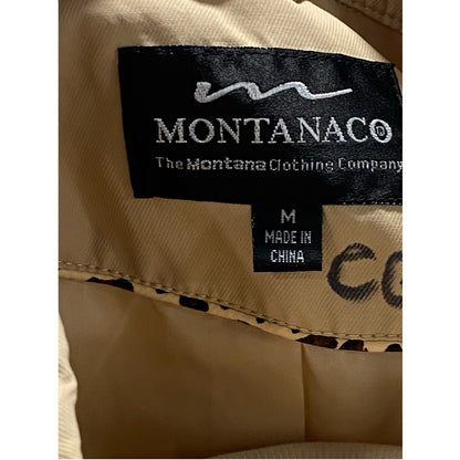 Montana Co. Jacket Size Medium Safari Tan Twill 4 Pocket Gorpcore Adventure