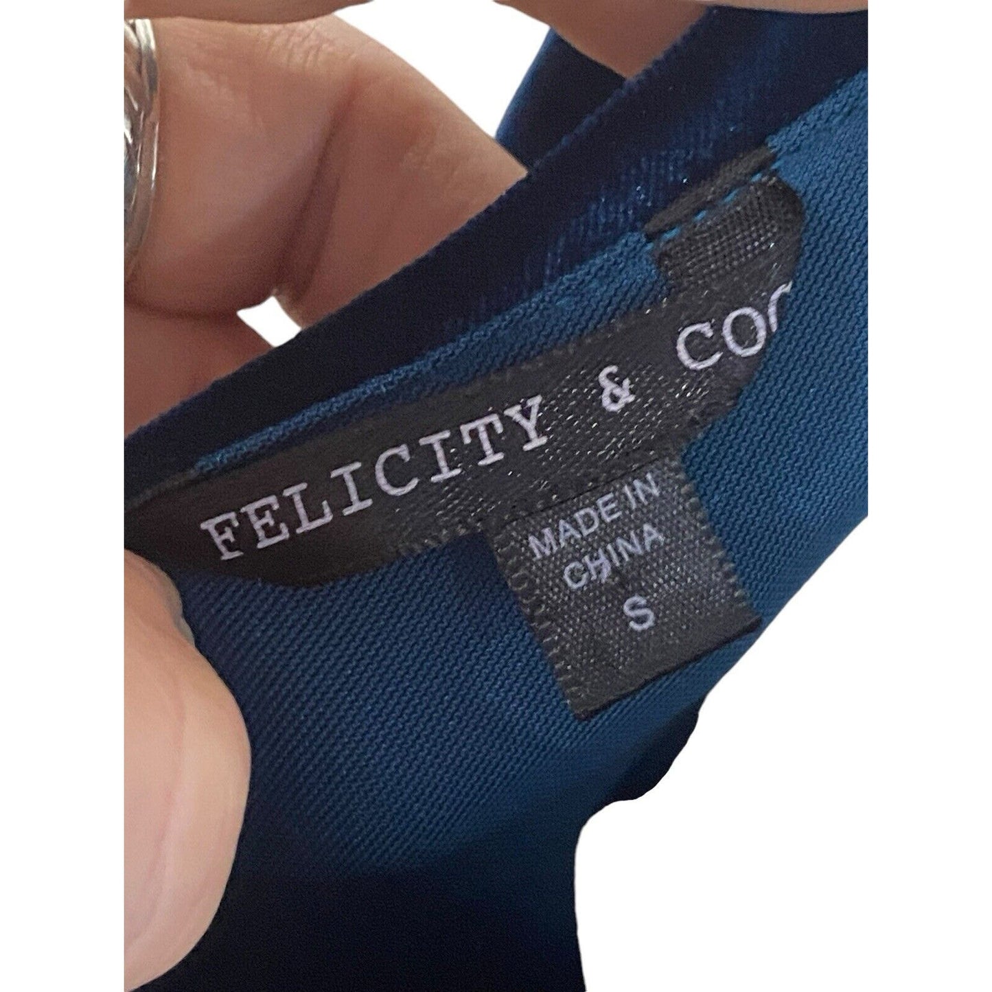 Size Small Womens Teal Velvet Mini Shift Dress NWT Witchy Fairy Felicity & Coco