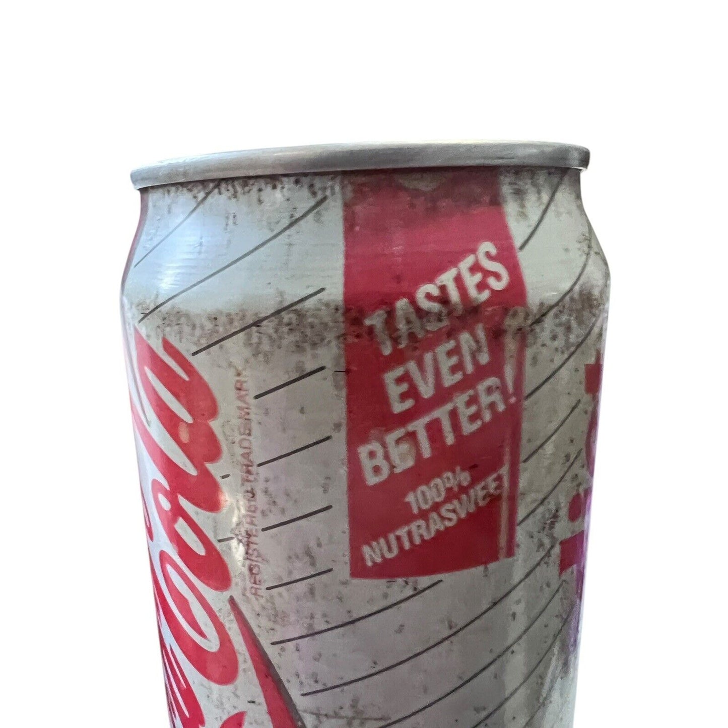 Vintage 1989 Diet Coke Can UK Empty Coca Cola With NutraSweet International Rust