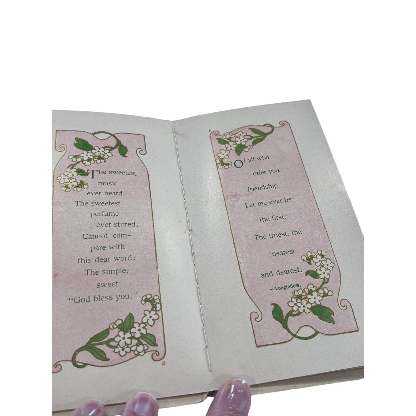 The Blessings of Friendship Vintage Poem Book USA Cottage Granny Friends