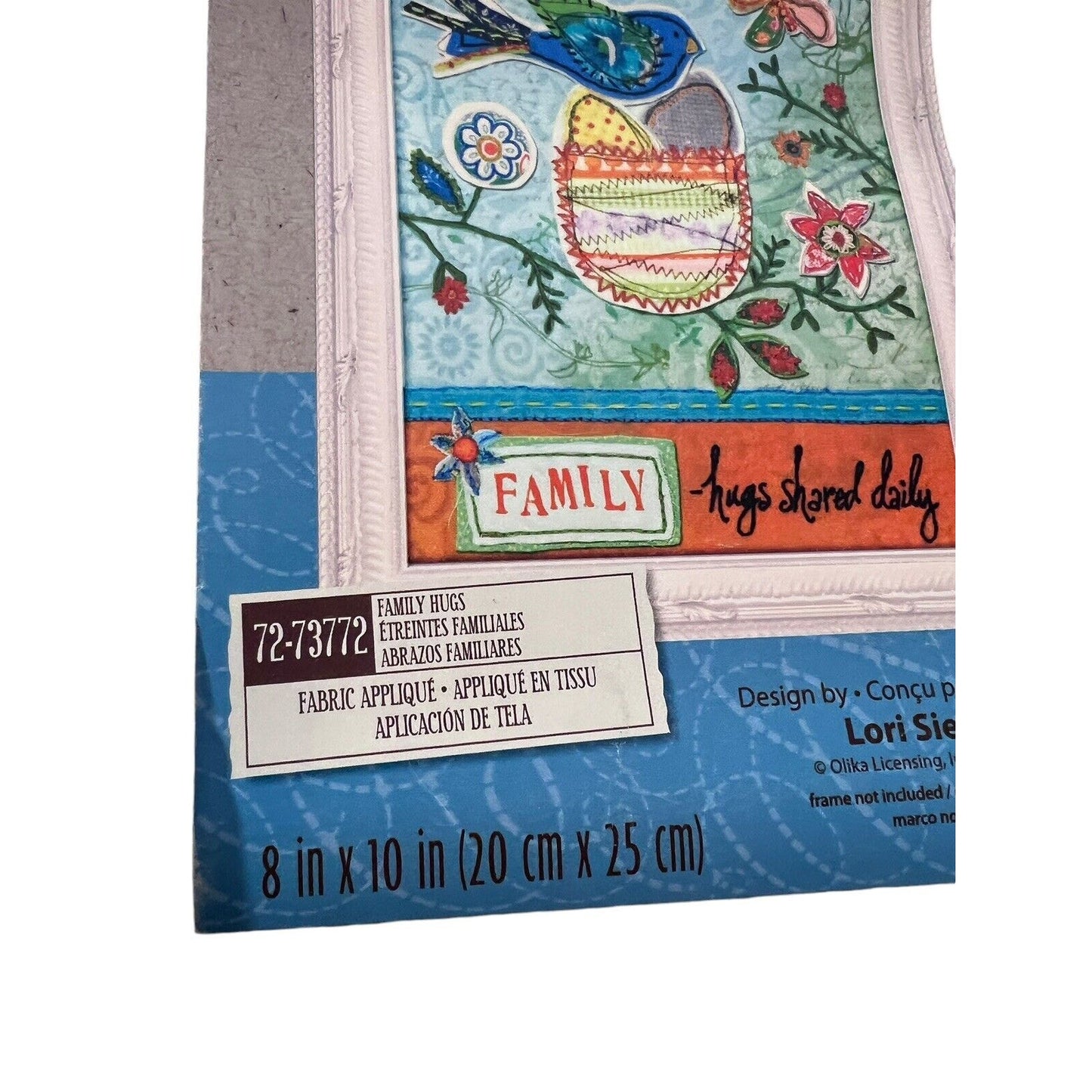 Dimensions Whimsy Applique Embroidery Kit Family Hugs Bird Lori Siebert New